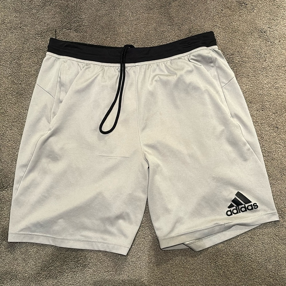 Large light grey adidas shorts